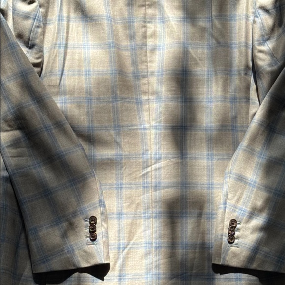 Cardinal of Canada Mens Blazer Blue / Grey Plaid - Picture 2 of 8